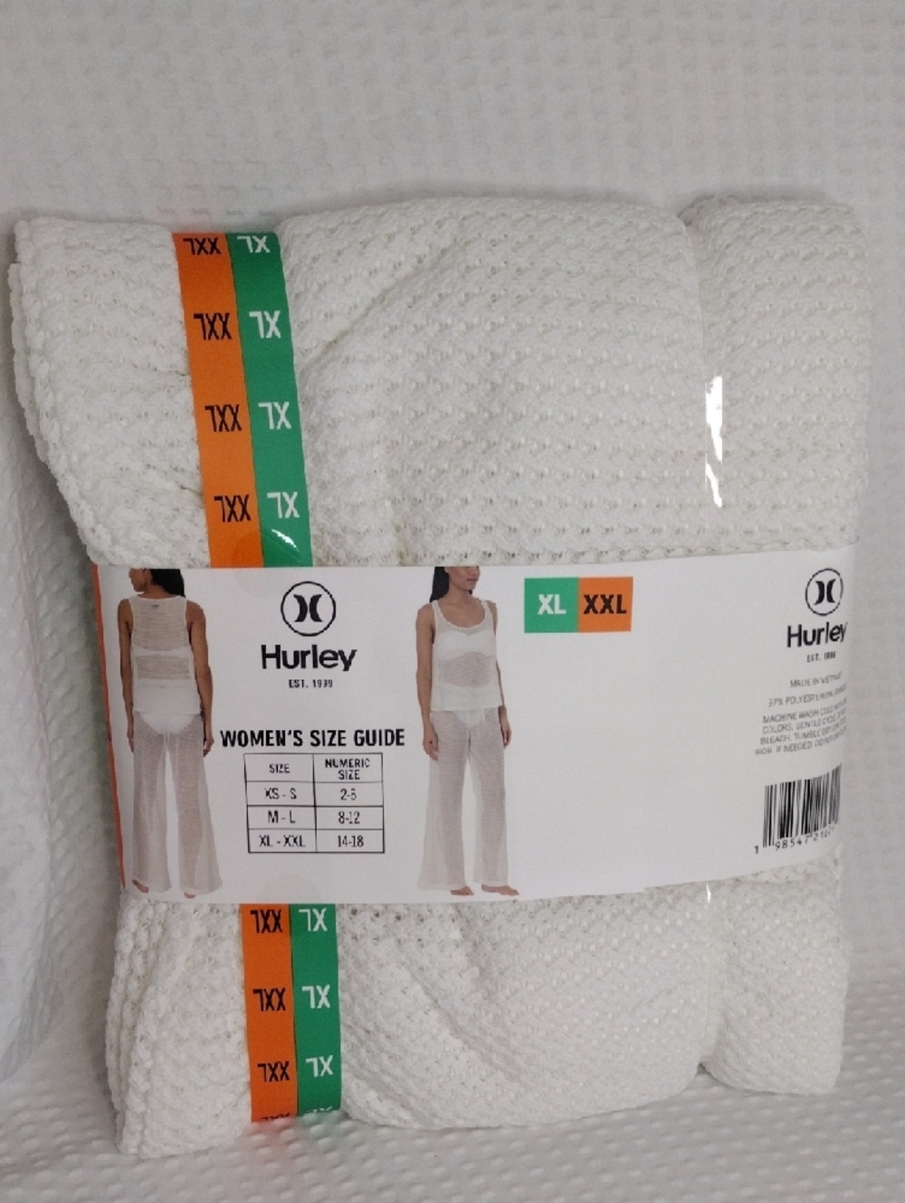 Hurley White Crochet Swim  Tank and Wide-Leg Cover-Up Pants Set 2 Piece - Picture 5 of 7